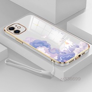 Casing iphone 11 iphone 11 pro iphone 11 pro max iphone xs max Phone Case cute deer Silicone pretty Phone Case Send Lanyard