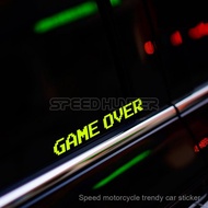 Funny GAME GAME OVER Sticker Car Electric Car Body Pixel-Grade Car Sticker Waterproof Reflective Dec