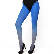 Grey-blue ombre gradient pantyhose