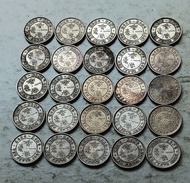 香港1937年1毫硬幣共25枚（品相實物如圖）