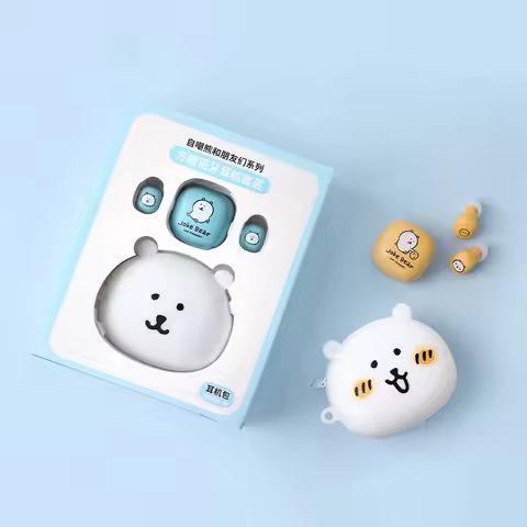 2026 New Joke Bear Mini Wireless Bluetooth Earbuds Portable Denoise Storage Case Earbuds Set Joke Be