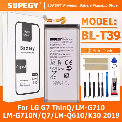 EOTABACC 100% New Original Battery BL-T39 For LG G7/Q7 ThinQ /G710 /Q7+ /LMQ610 /K40/G7 ONE/Q610/Pri