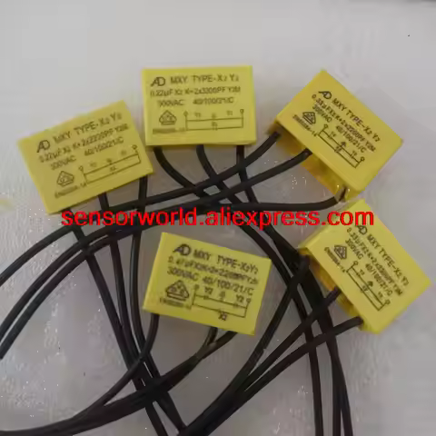 10PCS X AD MXY TYPE-X2Y2 0.22UF X2K +2 X 2200PF Y2M / X2Y2 0.33UF 300V 0.33UF*2K+2* 3300PF 3soft lea