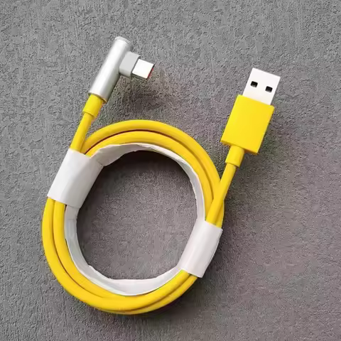 90 Degree Elbow Cable 120W 100W 90W 67W 45W 6A Turbo Fast Charge USB Type C Cord For Xiaomi Mi 17 15