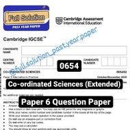 Cambridge IGCSE 0654 Coordinated Science Past Year [Question Paper + Mark Scheme]