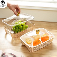 Muzy Gold Dot Buffet Holder Aesthetics Storage Buffet Container with Transparent Dustproof Lid HSB86