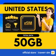 【United States (USA) eSIM】【🔥5G】【Max 50GB】美国 USA Travel eSIM