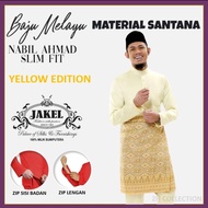 [YELLOW SET] Baju Melayu Nabil Ahmad by JAKEL Baju Melayu Raya Cekak Musang Slim Fit