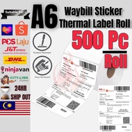 ♚【500 Pcs】A6 Shopee AWB (100mm x 150mm)Thermal Roll Sticker Label Paper Consignment Shipping Air Waybill Note