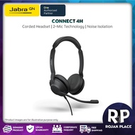 Jabra Connect 4h Corded USB Headset On-Ear Wired Headphone Noise Cancellation Speaker for Call & Mus
