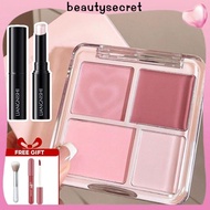 24h Shipping [gift]blush Palette+highlighter Shimmer Waterproof Eyeshadow Stick Low Saturation Lasti