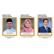 BINGKAI POTRET PERDANA MENTERI & MENTERI & PENGARAH PENDIDIKAN