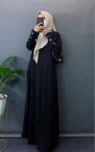 Gamis Knite Syairi Gamis Maxsi Inara Moedel Terbaru Gamis Syari Masakini Gamis Knit Kancing Busui Fr