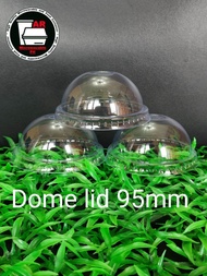 (100 pcs) Dome lid 95mm / Milk tea cup , disposable cup , plastic cup / Flat lid / Dome lid / Straw 
