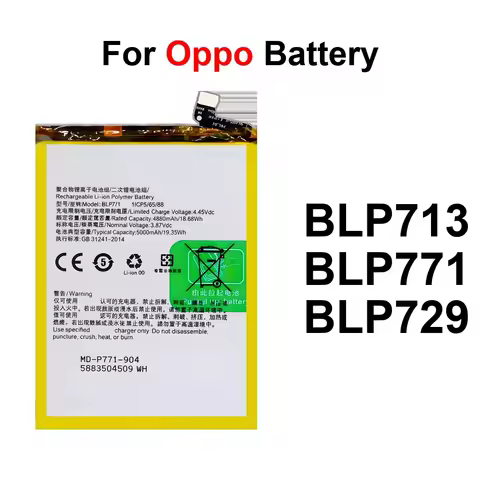 Mobile Phone Battery Long Lasting BLP713 BLP771 BLP729 4045-5000Mah For Oppo Realme 5I 6I X 3 5 C3 5