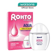 ROHTO Eye Drops Aqua (Sterile + Contact Lens Friendly + For Tired Eye) 13Ml