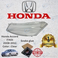 Honda Accord (TAO) Head Lamp Cover / Head light cover / Headlamp lens / Head light Lens (2008~2012)