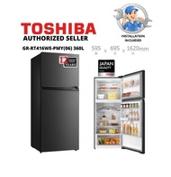 [MELAKA] TOSHIBA 360L 2 Doors Refrigerator GR-RT416WE-PMY(06) | AirFALL Cooling | Origin Inverter | 