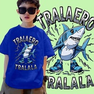 J-1349-SHORT Children's SHORT-Sleeved T-Shirt New tralalero tralala Very Cute. Soft And Comfortable 