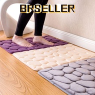 BRSELLER 40*60cm Bath Mat Pebbles Feet Pad Soft Living Room Doormat
