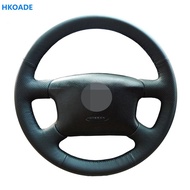 ฝาครอบพวงมาลัยรถยนต์หนังเทียมเนื้อนิ่มสีดำ Hige สำหรับ Volkswagen Passat B5 VW Golf 4 Skoda Octavia 