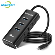 Rshtech a104d USB 3.1 HUB 5-in-1 10gbps truyền với TF/Đầu đọc thẻ SD loại C HUB Bộ chia USB Extender