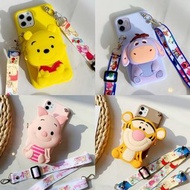 包郵 winnie the pooh 小熊維尼 散紙包造型手機殼連掛繩 iphone case 💕iphone 12/SE2/7/7+/8/8+/X/XR/XS Max/11/11pro/11pro max/12/12mini/12pro/12pro max 💕samsung case 其他手機型號歡迎查詢