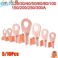 GESH1 5/10Pcs OT Wire Nose Terminal Crimp, 10A-400A OT Type OT Cable Connector Kit, Durable Copper B