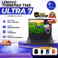 Lenovo New ThinkPad T14s Gen 6 Ultra 7 15th Gen Ai Laptop 14" Touchscreen 32GB RAM 7400Mhz 1TB SSD 3