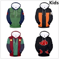 to 14 years kids hoodie Anime Naruto 3d printed hoodies sweatshirt boys girls Uchiha Itachi Kakashi