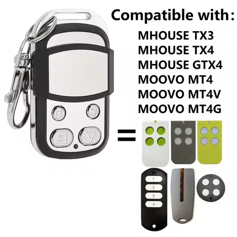 New Mhouse TX3 TX4 GTX4 Remote Control MOOVO MT4 MT4V MT4G Garage Door Remote Control Duplicator Con