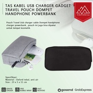 Usb CHARGER CABLE BAG GADGET TRAVEL POUCH POWERBANK HANDPHONE WALLET