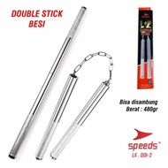 NEWEST [COD] Double Iron Stick - Iron Nunchaku - Iron Ruyung Pencak Silat Martial Arts