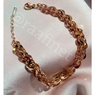 Gelang Titanium Sisik Naga Rosegold | Gelang Tangan Rosegold