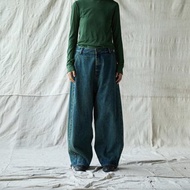 復古文青 純棉牛仔褲 直筒休閒褲