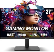 Viewedge 27 Inch IPS 165Hz 1ms QHD Computer Monitor, 2560 x 1440p, HDR 10, 120% sRGB, Supports 144 H