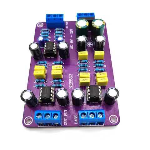 Active Crossover 2 Way NE5532 Pre-Stage Filter Frequency Divider Linkwitz Riley
