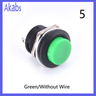 Akabs ปุ่มกดเพาเวอร์ LED ติดรถยนต์กันน้ำ16มม. 12V-24V สวิตช์เปิด/เปิด