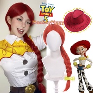  JESSIE Cosplay Wig TOY STORY JESSIE Wig&Hat Heat Resistant Synthetic Wigs
