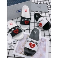 [GENUINE] Mlb KOREA NEW MOUND NY LA HEART SLIPPERS - EMBROIDERED LOGO - AUTHENTIC HAND-SANDAL SLIPPE