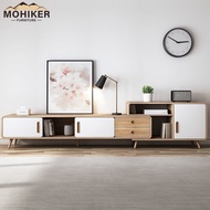 MOHIKER Tv Console Cabinet Telescopic Side Cabinet Combination Living Room Storage Tv Cabinet with Drawers Simple Tv Console MO320