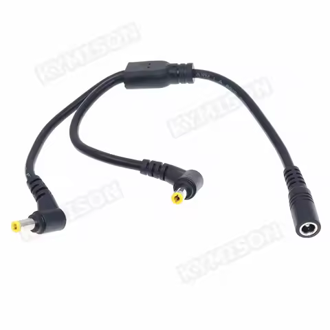 18AWG DC 5.5mm*2.5mm Power 2 Male to 1 Female Way Splitter Adapter Connector Plug Cable 12V For CCTV