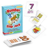 Number Slap Jack a Math Card Game for Kids Ages 4 and Up | The Easy Way to Learn Numbers 0-20 | 4 Fu