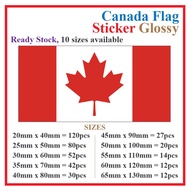 Canada Flag Sticker Rectangle Postcard / Stiker Pelekat Poskad Bendera Canada