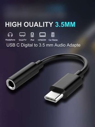 Usb C 型至3.5 毫米母頭耳機插孔轉接器,usb C 至aux 音訊轉接器線相容,usb C 公頭至3.5 公釐母頭耳機插孔適用於所有c 型裝置：galaxys23 S23+ S23 Ultra、s22 S22+ S22 Ultra、s21 S21+ S21 Ultra、s20 Ultra S20 Z Flip S20+ S10 S9 S8 Plus、pixel 5 4 3 2 Xl,相容於 Iphone 15 Plus、iphone15 Pro Max、ipad Pro 2020/2018 等。