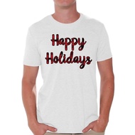 Happy Holidays Red Tee Ugly Christmas  Idea Graphic Funny Men's T Shirt