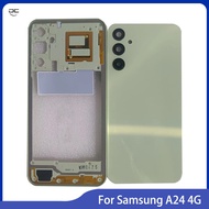 For Samsung Galaxy A24 4G A245 A245F Full Housing Case Middle Frame + Battery Back Cover Parts