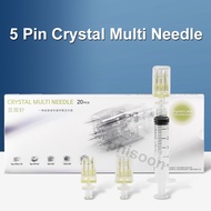 2024 5Pin crystal Multi needle Hydrolifting Needle For EZ Vacuum Mesotherapy Meso Injector Negative