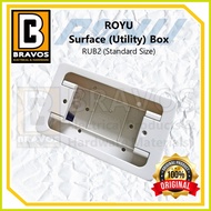 § ♚ ✫ ◹ ROYU Surface Type Utility Box RUB2 AMCO PVC Housing Switches & Outlet Wiring Electrical 2.5