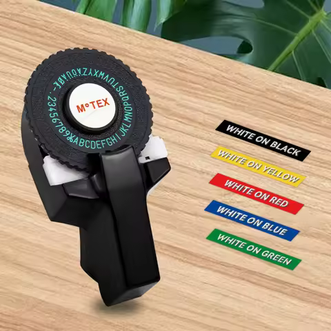 Motex E101 3D Embossing Label Printer Similar as B90 Dymo 12965 Mini Label Maker Handheld Labeling M